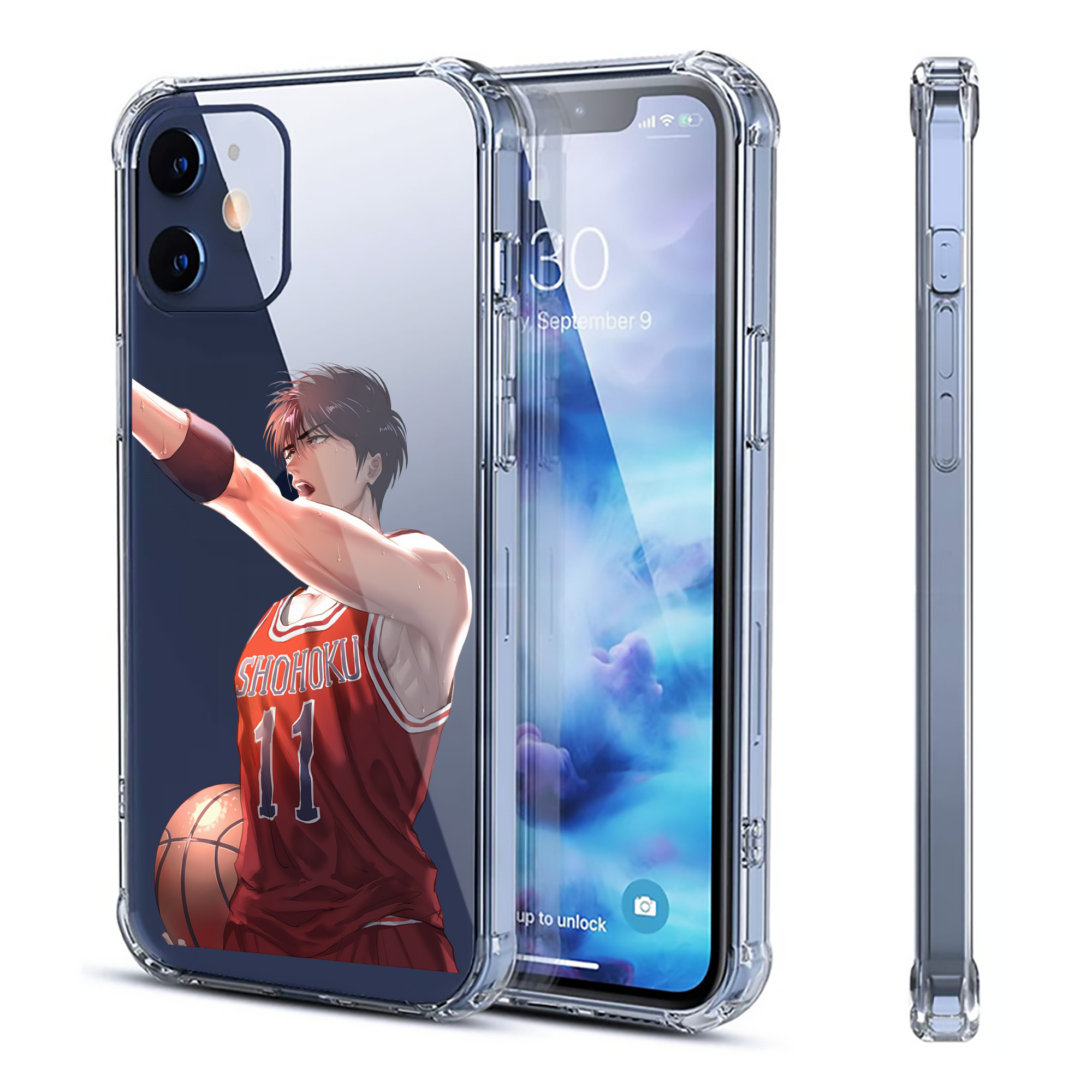（画像用） SLAM DUNK／スラムダンク 【iPhone 12シリーズ対応】透明スマホケース（クリアソフトケース）